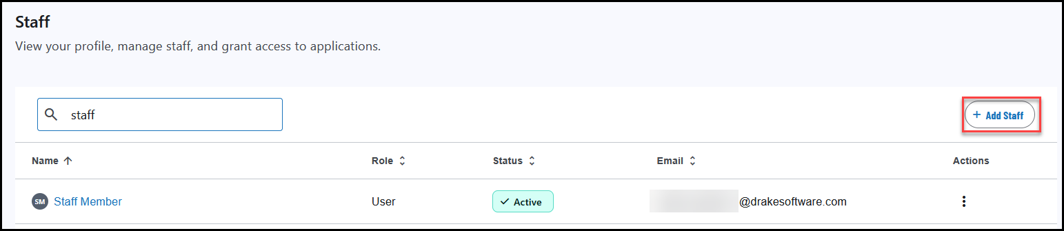 Add staff button